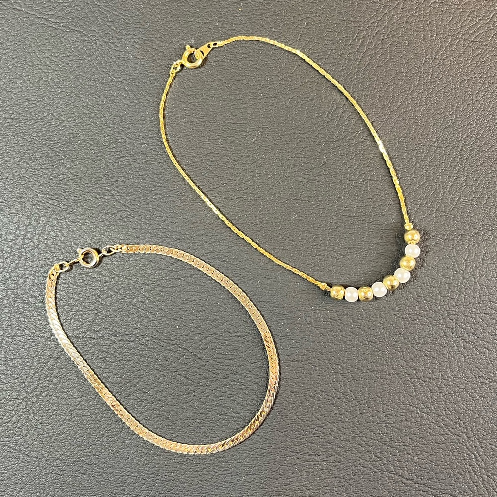 Pair of Gold-tone Bracelets